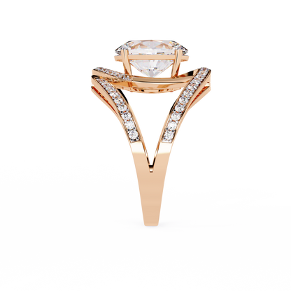 Luma Halo Solitaire Ring