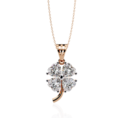 Heart Blossom Diamond Pendant