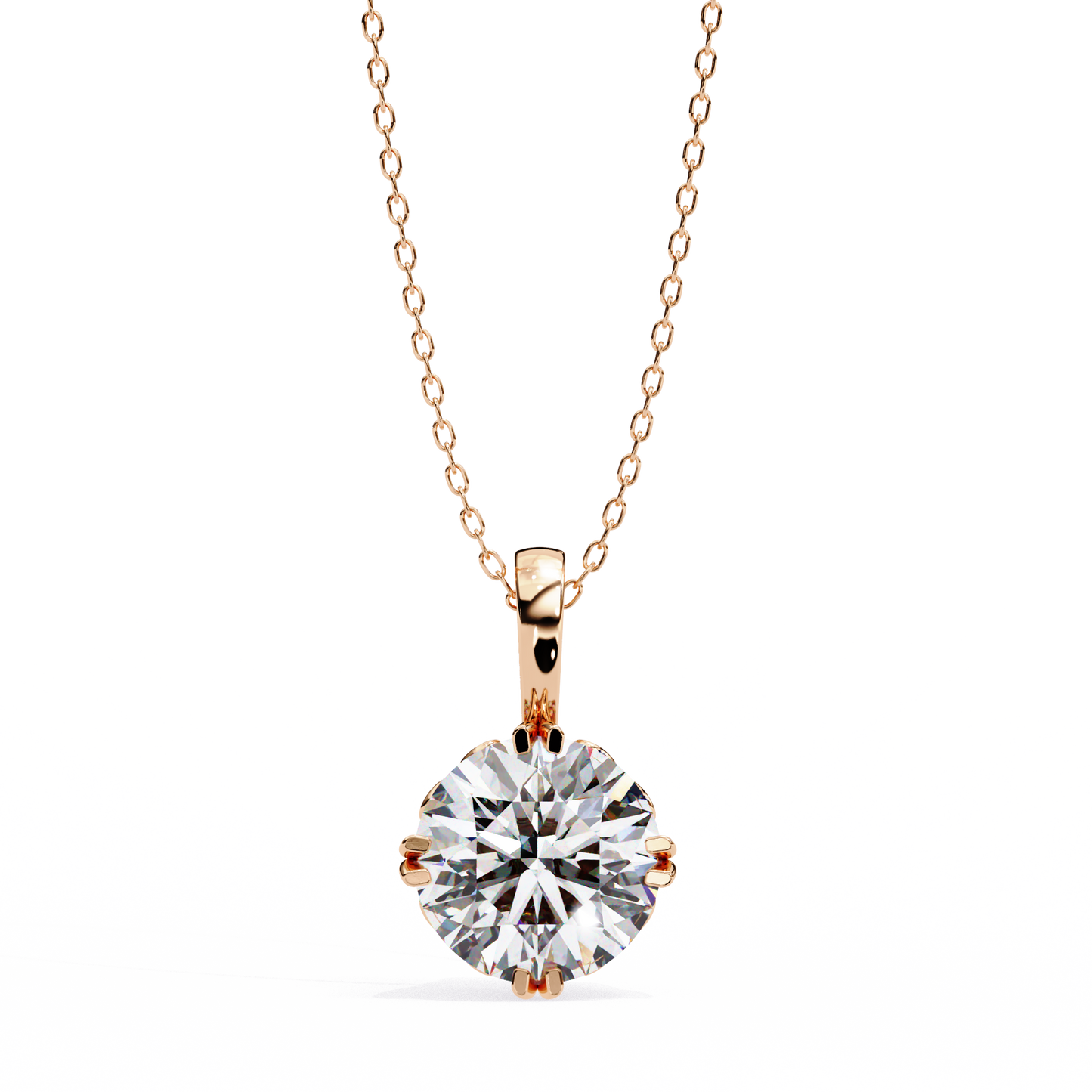 Rondelle Solitaire Pendant