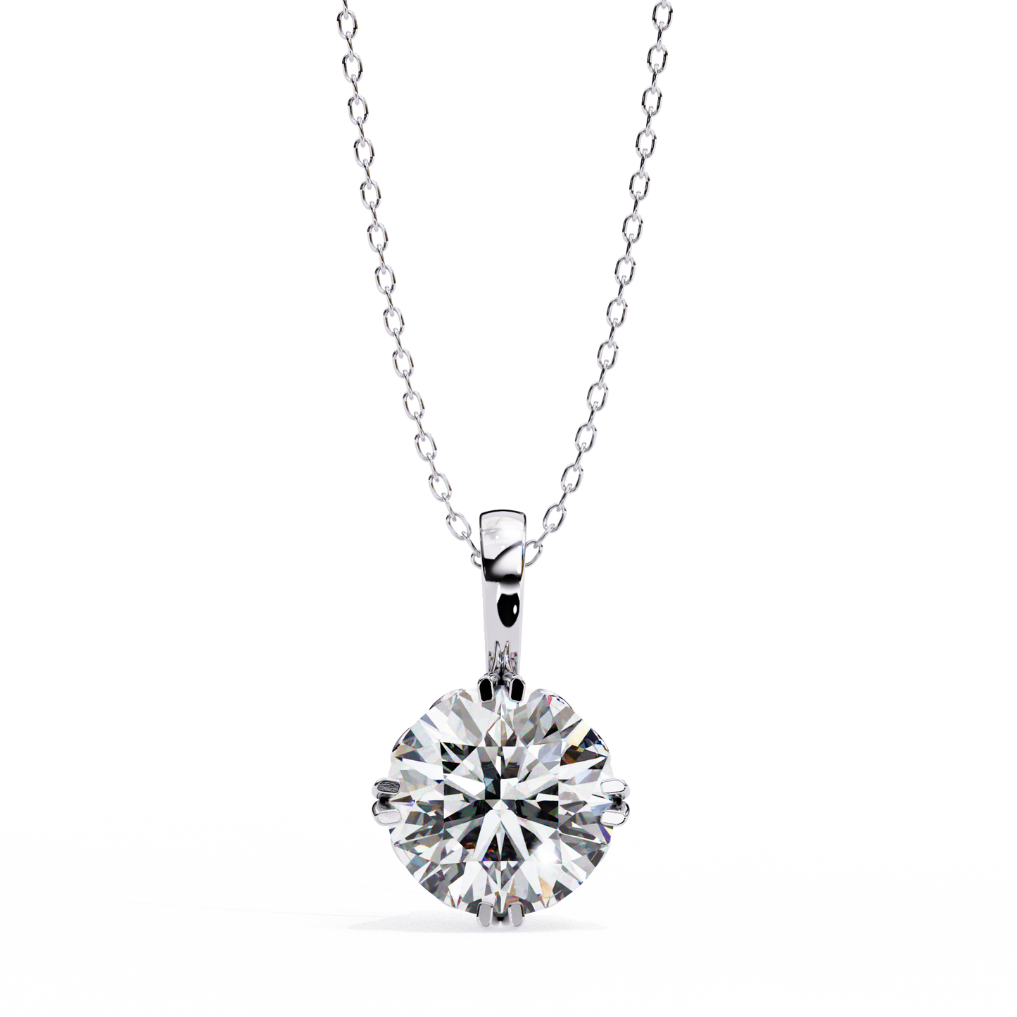 Rondelle Solitaire Pendant