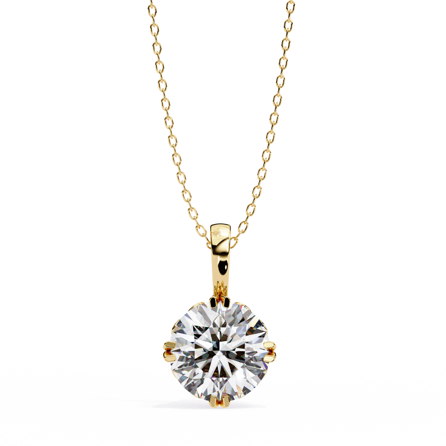 Rondelle Solitaire Pendant