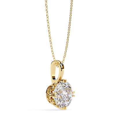 Rondelle Solitaire Pendant