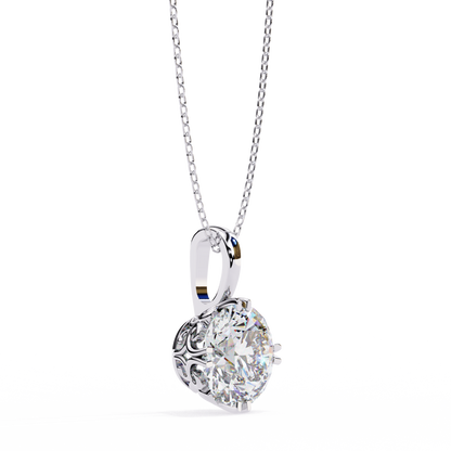 Rondelle Solitaire Pendant