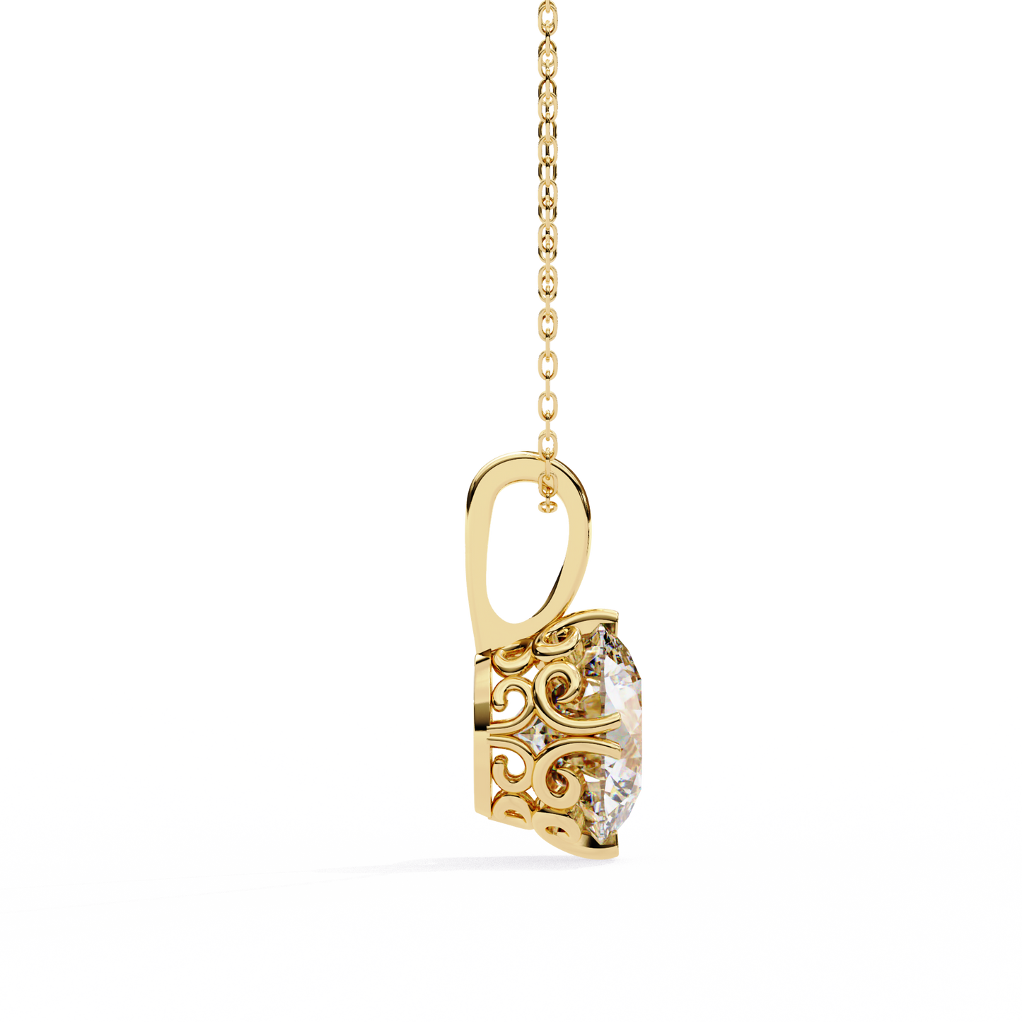Rondelle Solitaire Pendant
