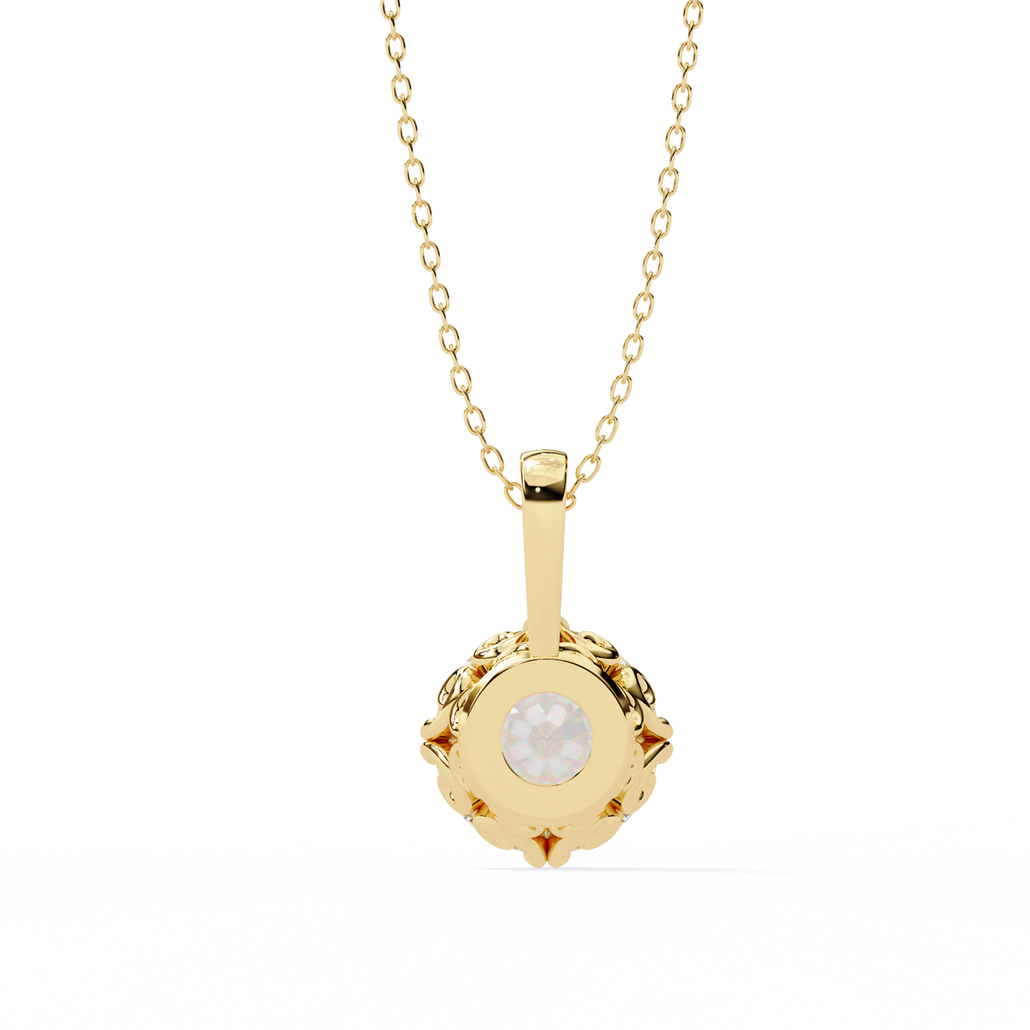 Rondelle Solitaire Pendant