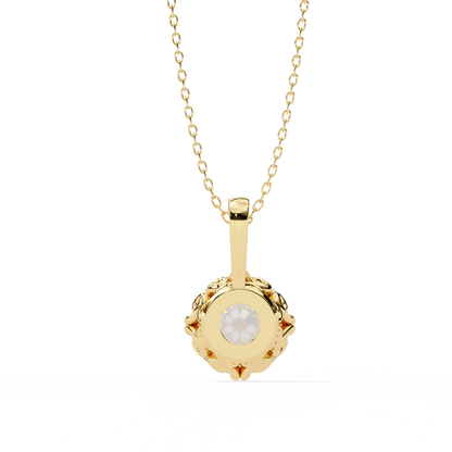 Rondelle Solitaire Pendant