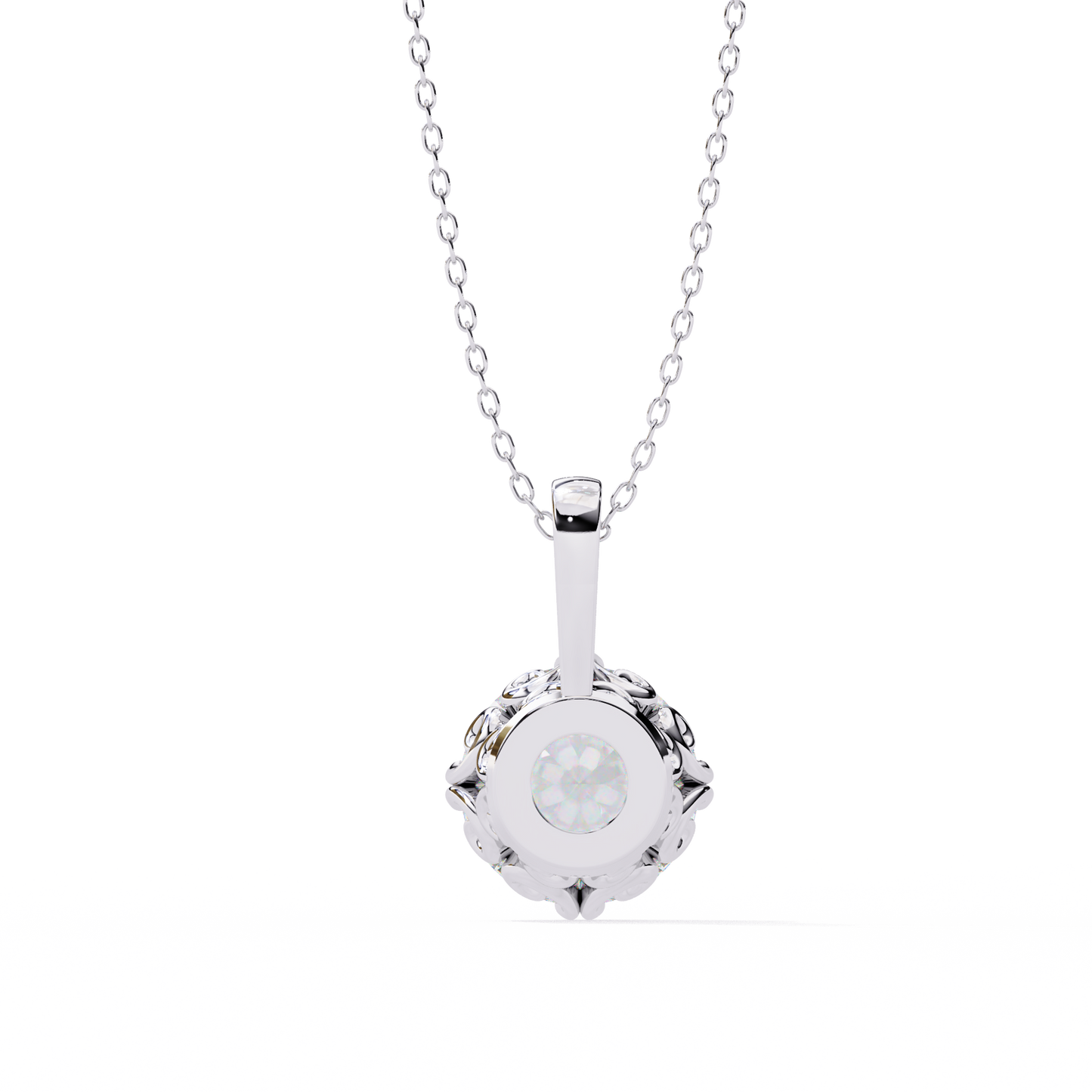 Rondelle Solitaire Pendant