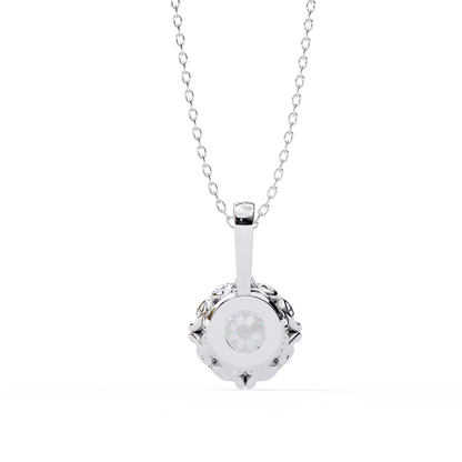 Rondelle Solitaire Pendant