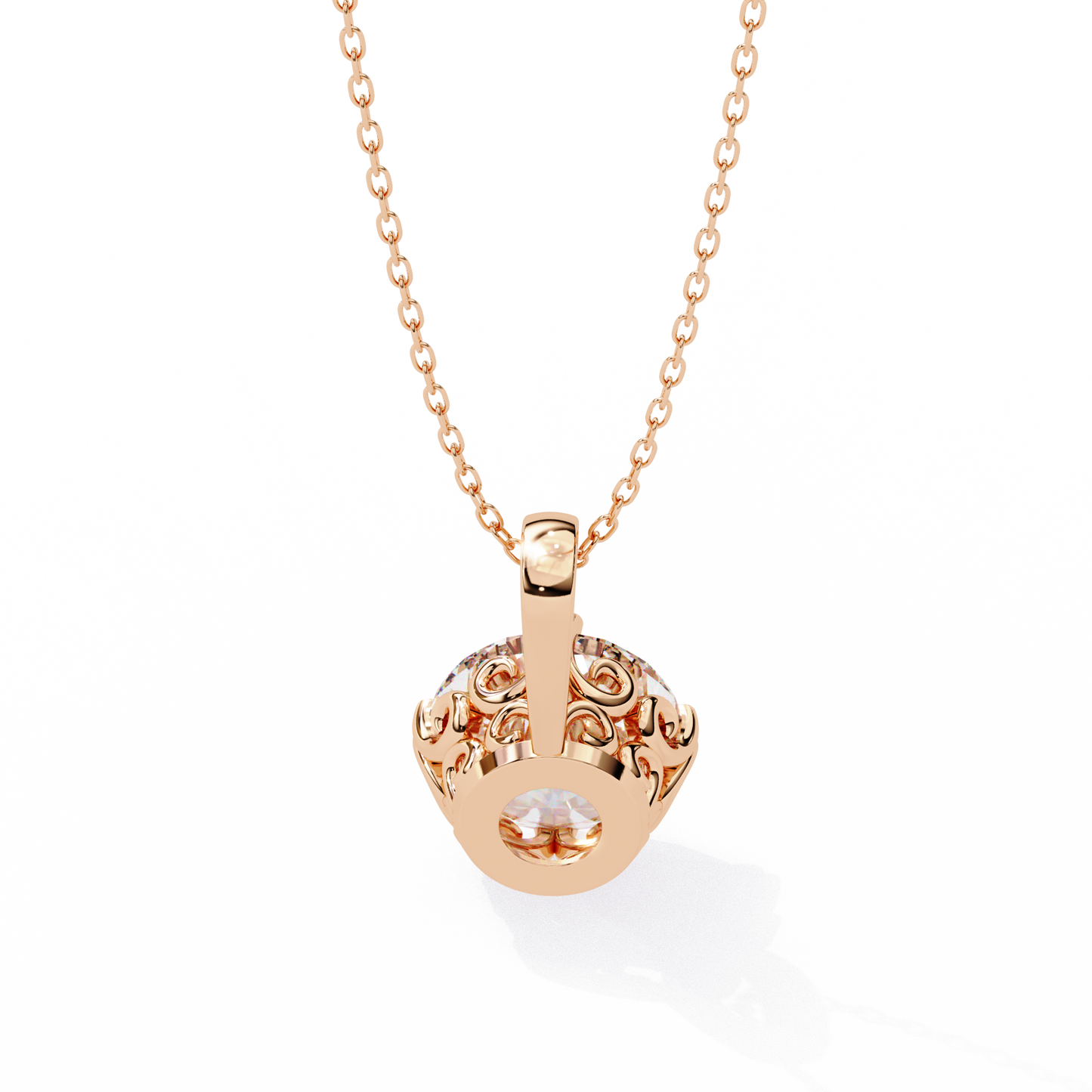 Rondelle Solitaire Pendant