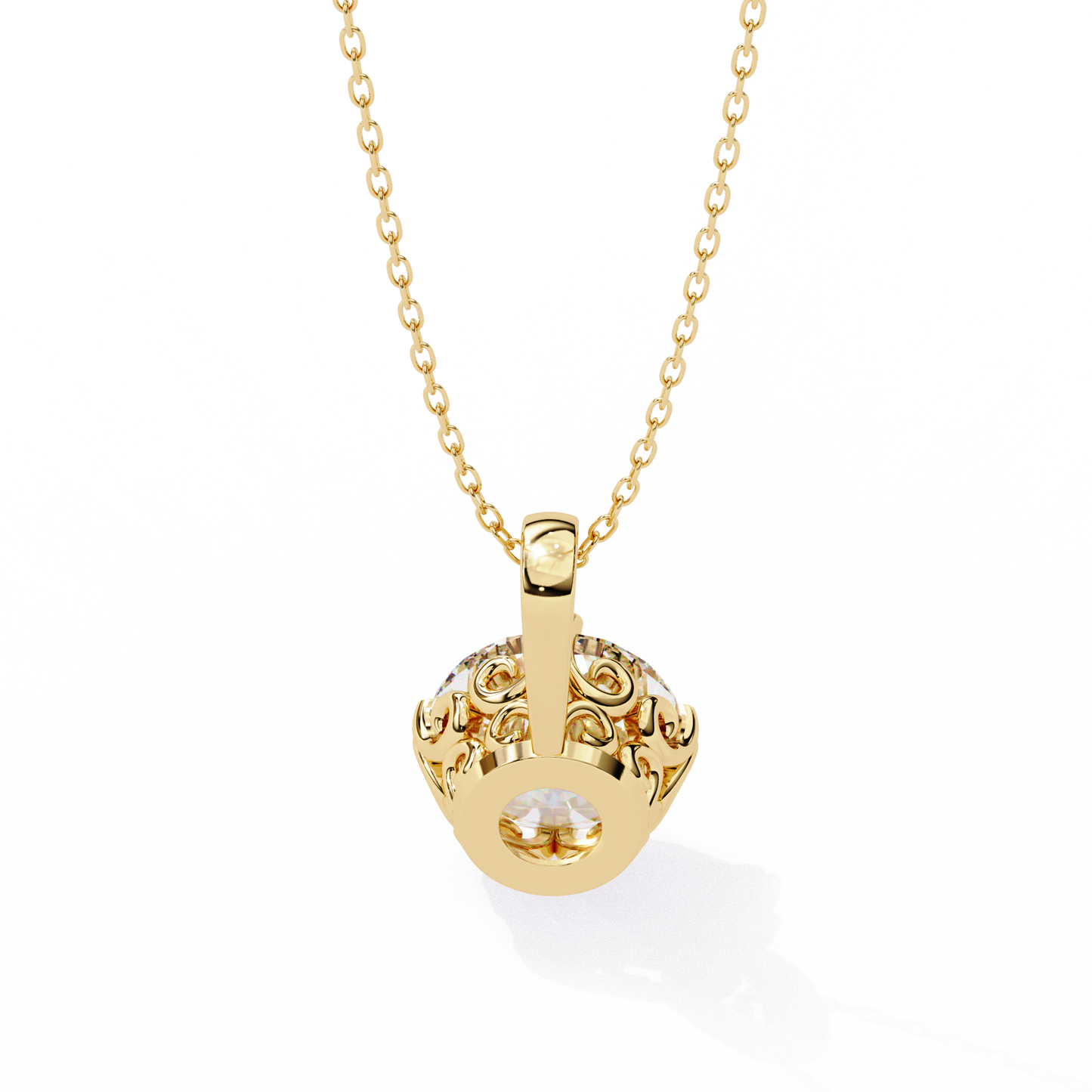 Rondelle Solitaire Pendant