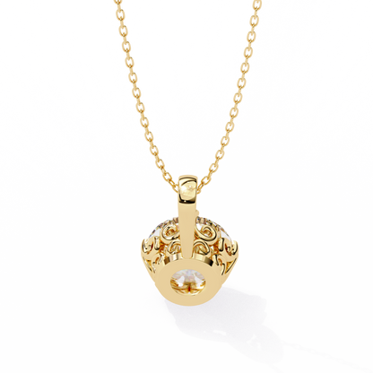 Rondelle Solitaire Pendant