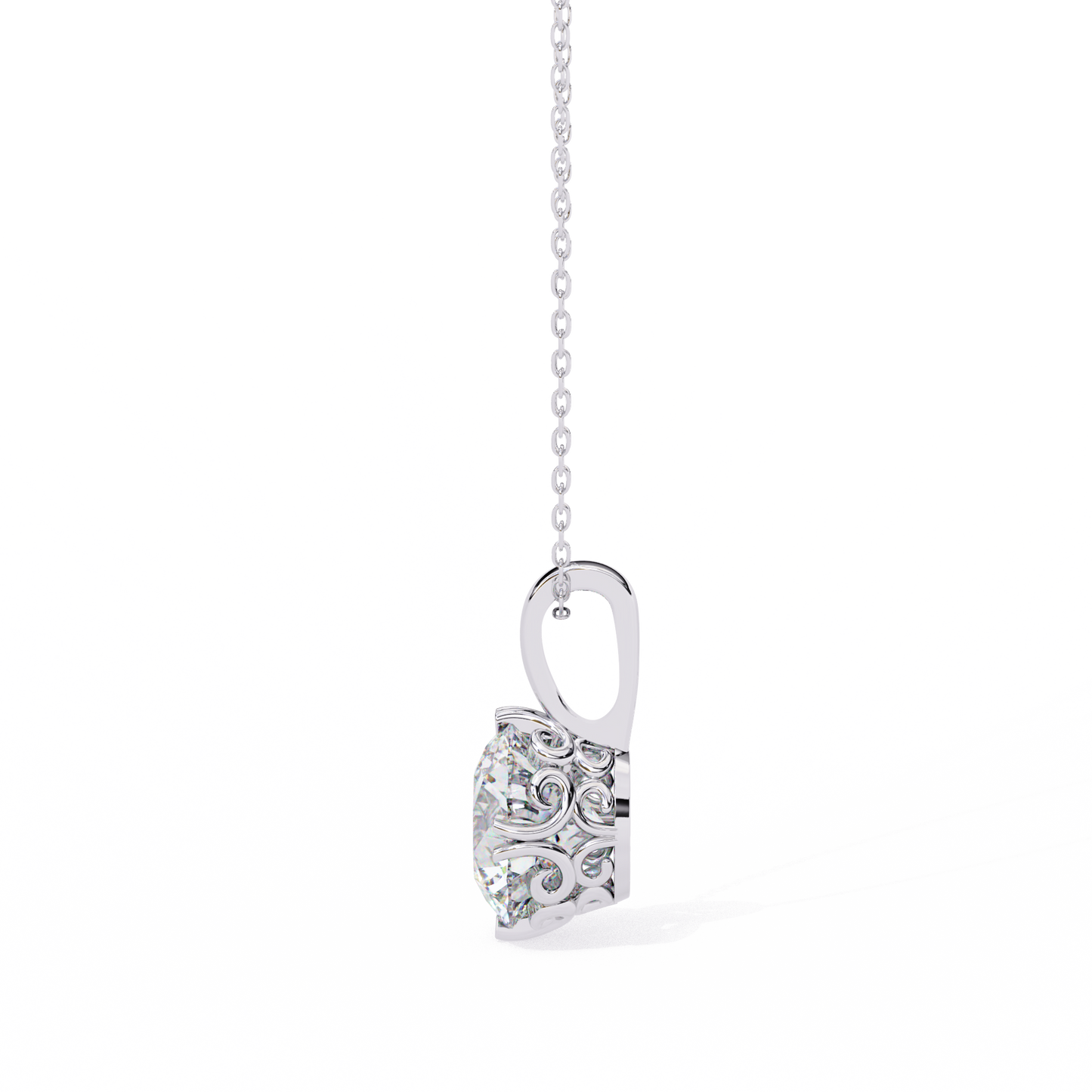 Rondelle Solitaire Pendant