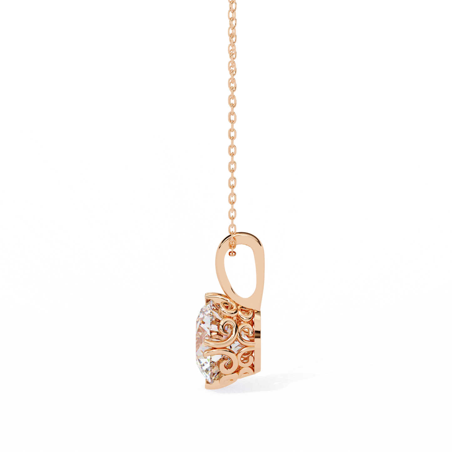 Rondelle Solitaire Pendant