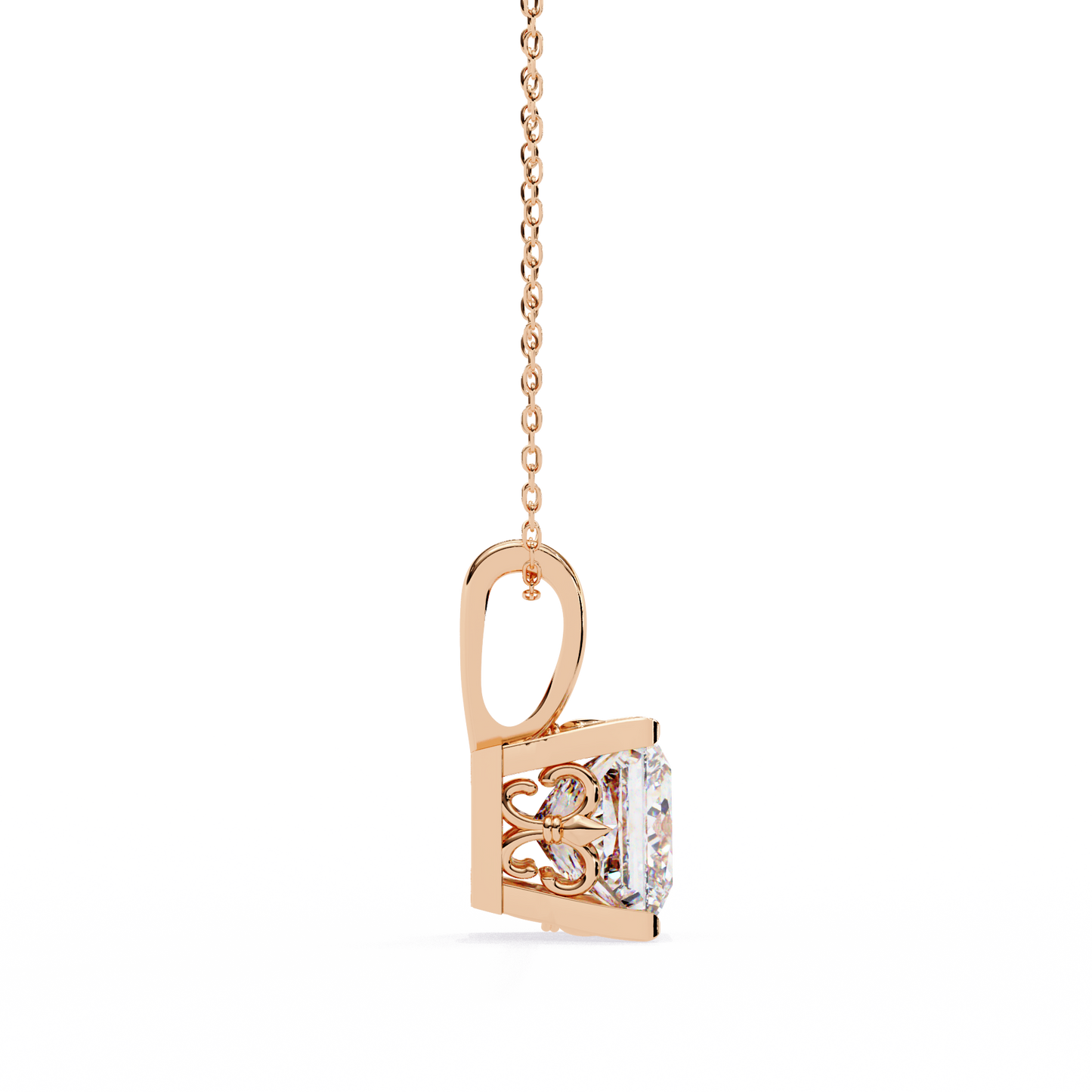 Squarielle Solitaire Pendant