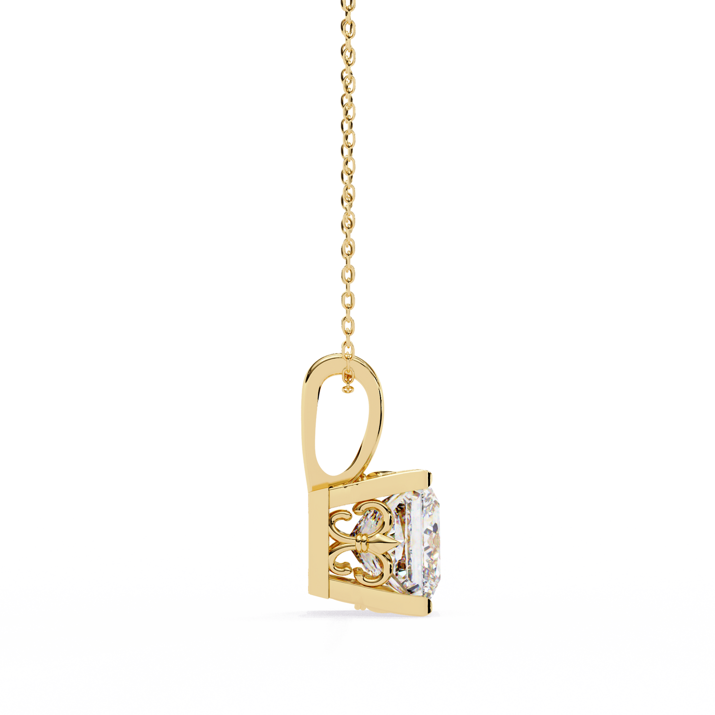 Squarielle Solitaire Pendant