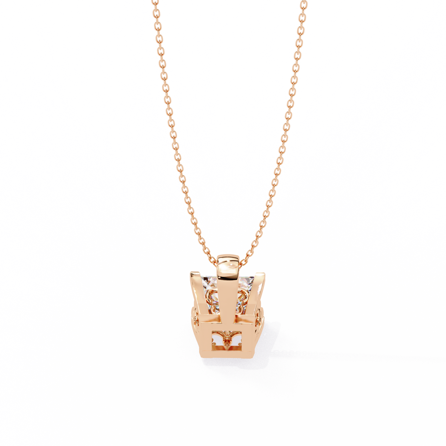 Squarielle Solitaire Pendant
