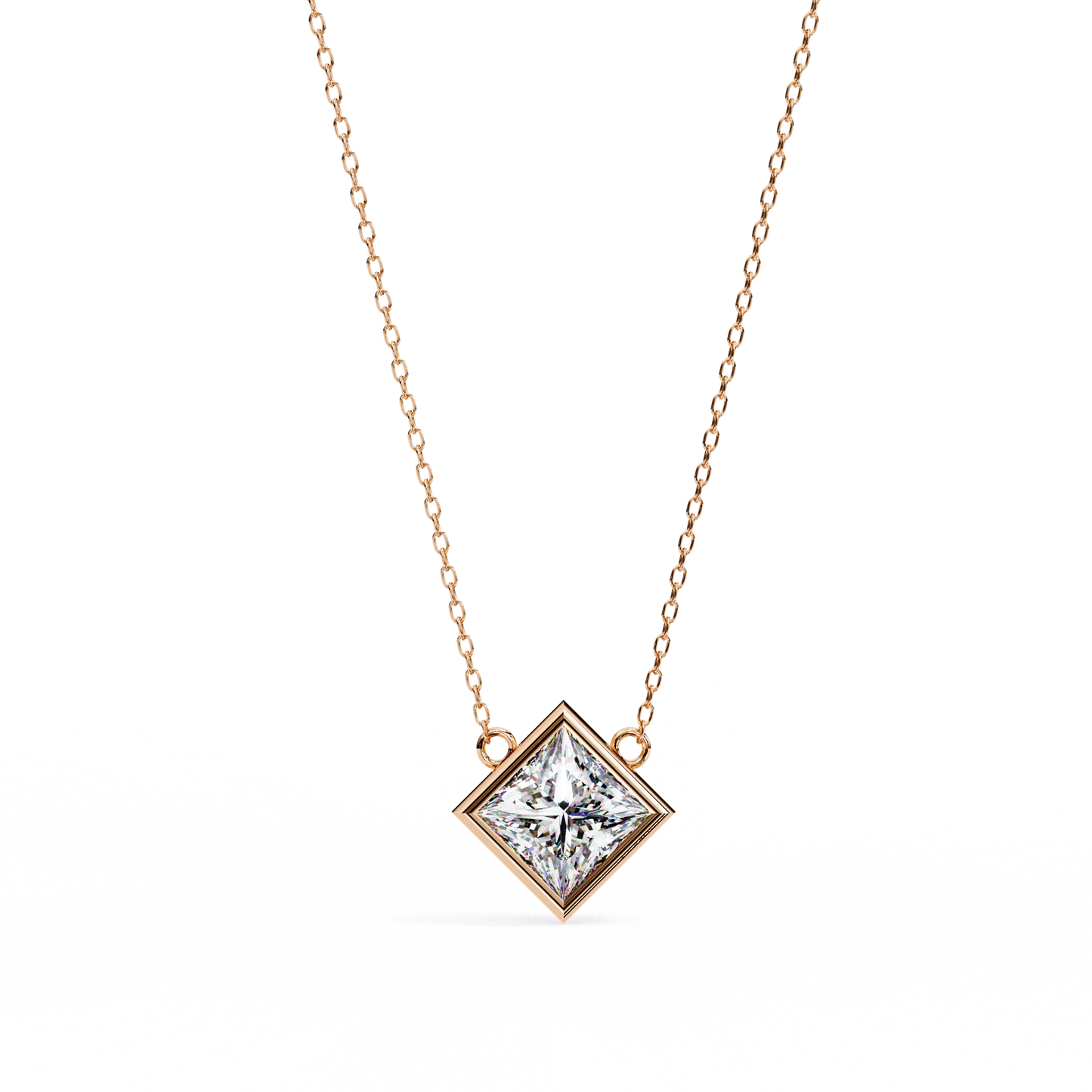 squarence Solitaire Pendant