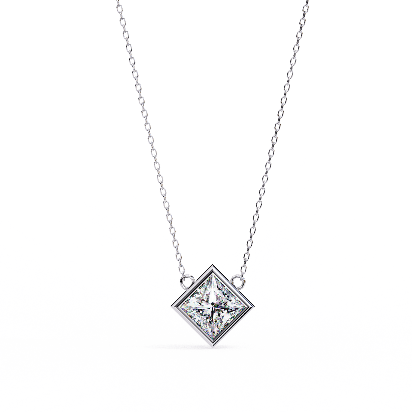 squarence Solitaire Pendant