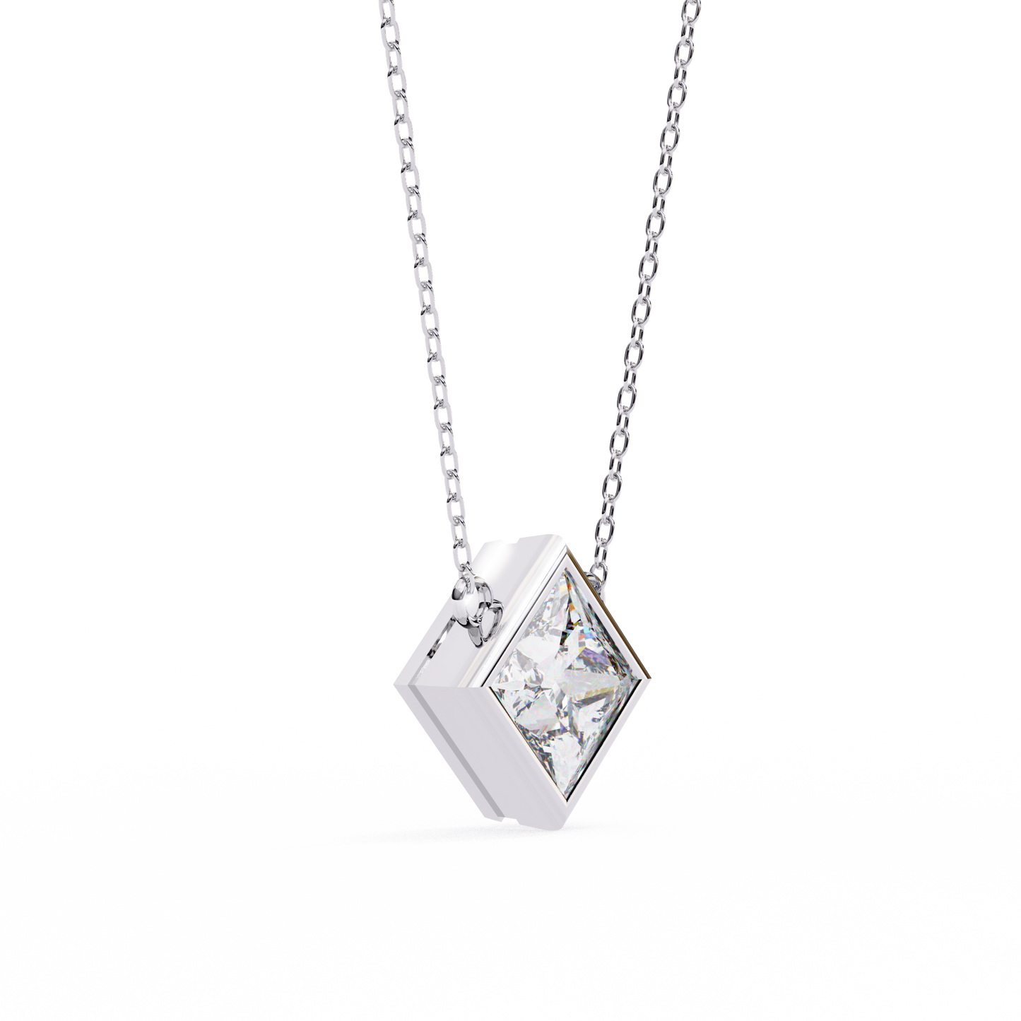 squarence Solitaire Pendant
