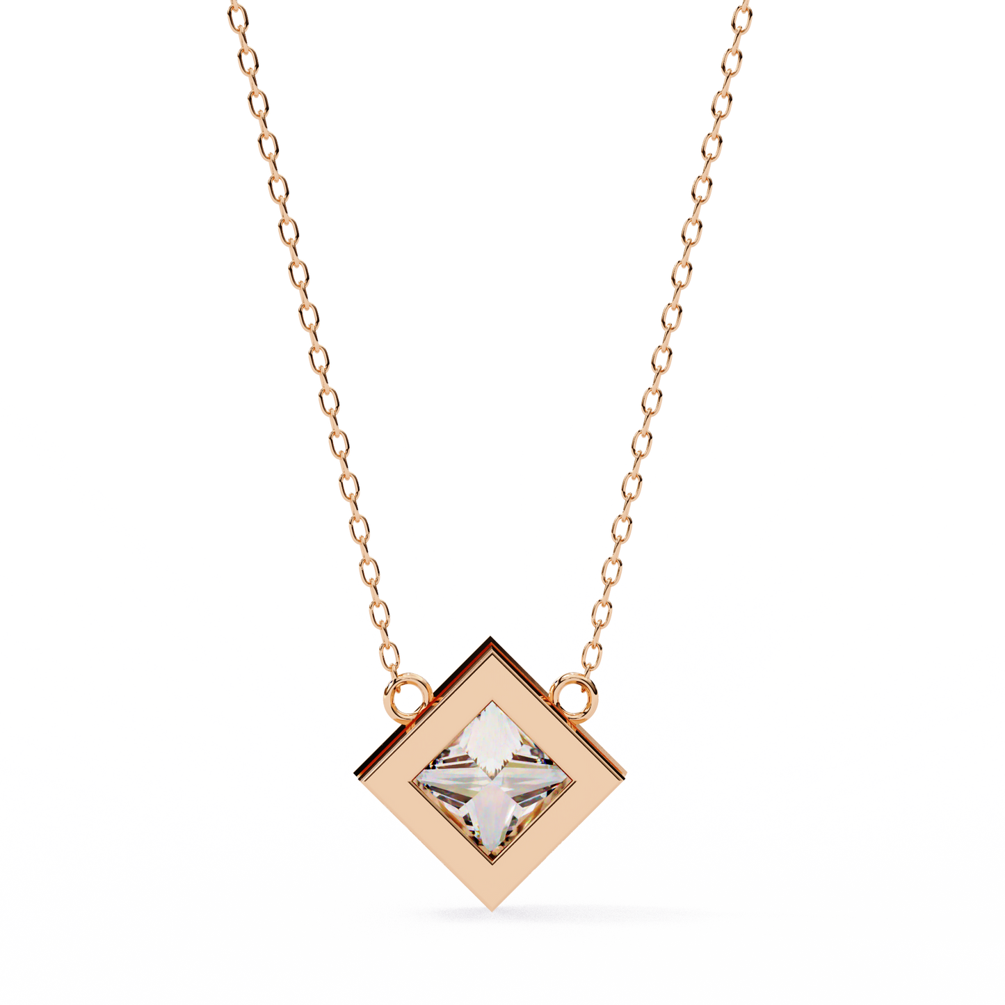 squarence Solitaire Pendant