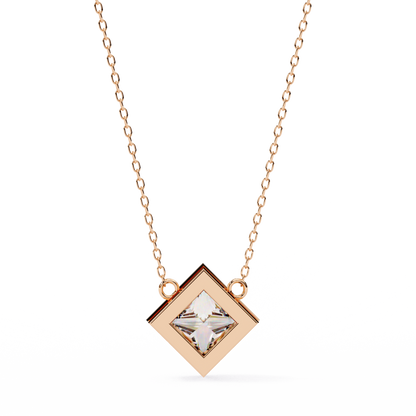 squarence Solitaire Pendant