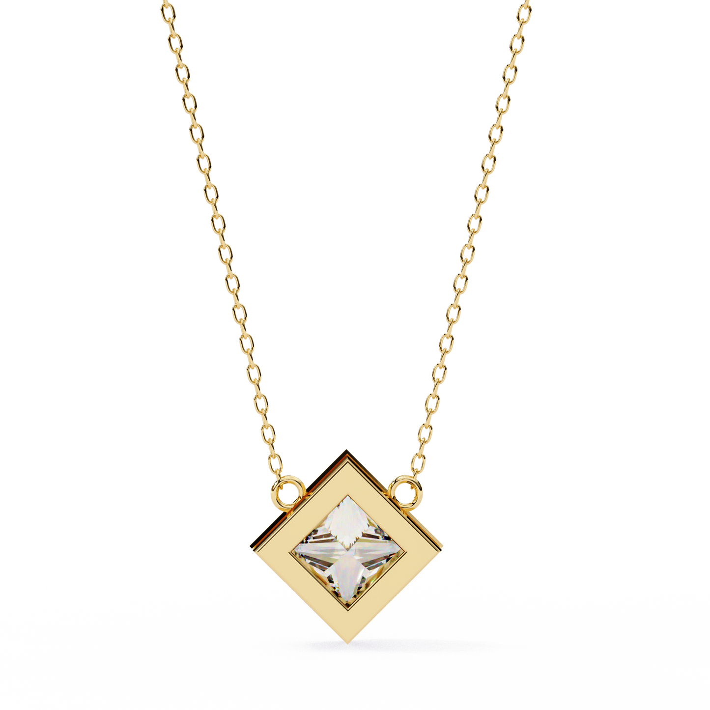 squarence Solitaire Pendant