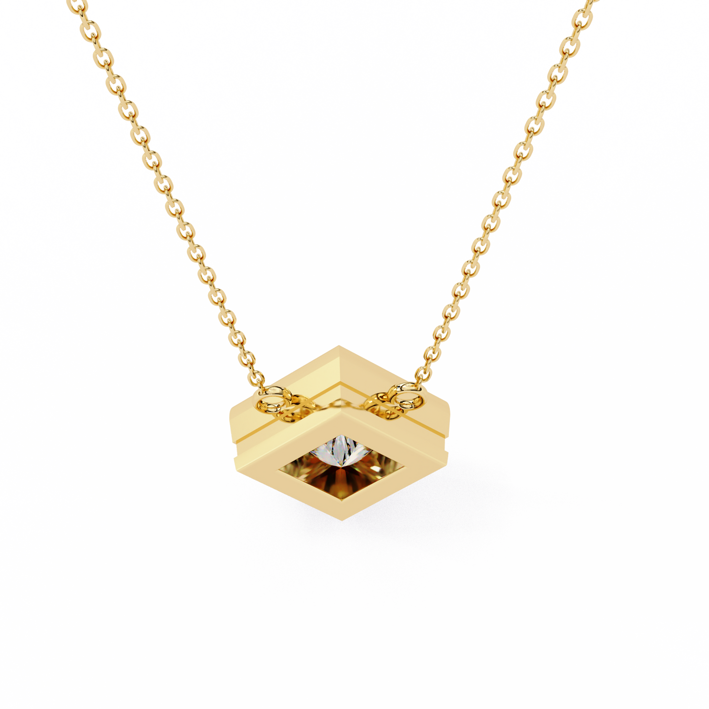 squarence Solitaire Pendant