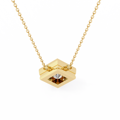 squarence Solitaire Pendant