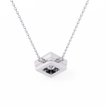 squarence Solitaire Pendant