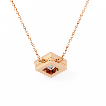 squarence Solitaire Pendant