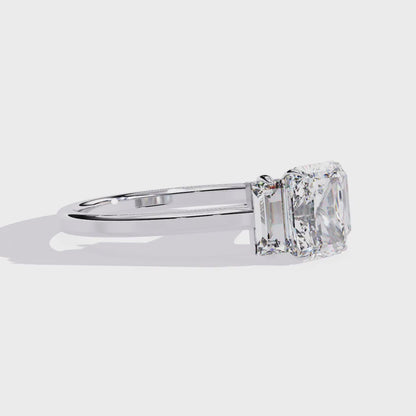 Radiant Echo Solitaire Ring