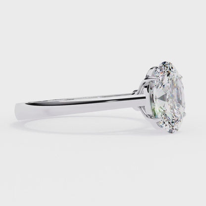 Oval Essence Solitaire Ring
