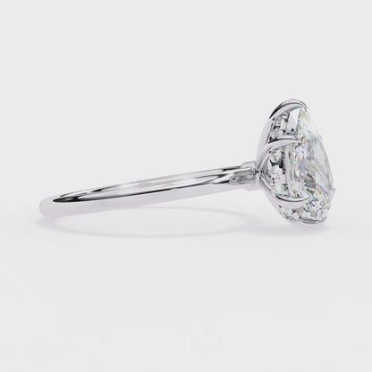 Radiant Dew Solitaire Ring