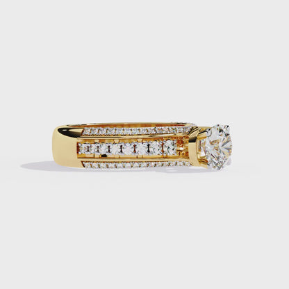Victorian Grace Solitaire Ring