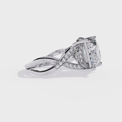 Velvet Crown Solitaire Ring