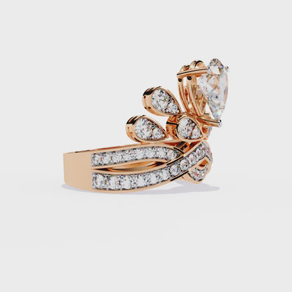 Crown Luster Solitaire Ring