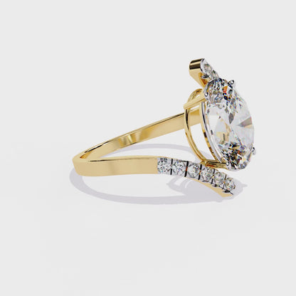 Lunaire Spiral Solitaire Ring