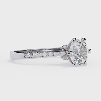 Brilliance Row Solitaire Ring