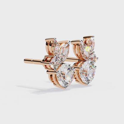 Lunara Trio Solitaires Studs