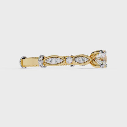Victorian Bloom Solitaire Ring
