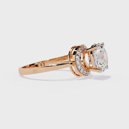 Twilight Embrace Solitaire Ring