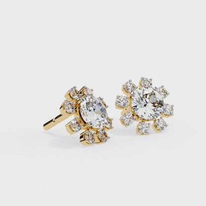 Lumio Halo Solitaire Studs