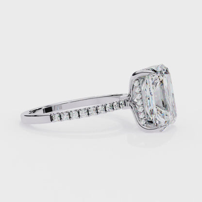 Blaze Line Solitaire Ring