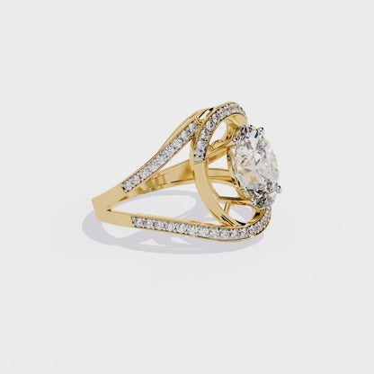 Luma Halo Solitaire Ring