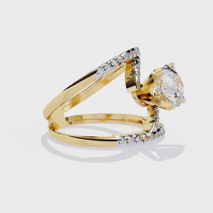 Eclipse Duo Solitaire Ring