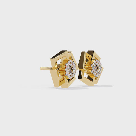 Floral Matrix Studs