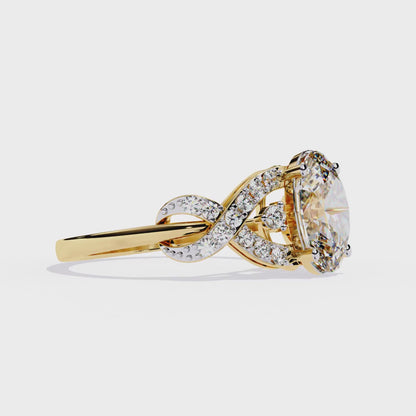 Lunaire Cascade Solitaire Ring