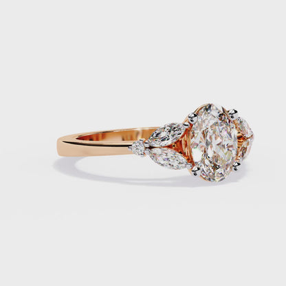Royal Plume Solitaire Ring