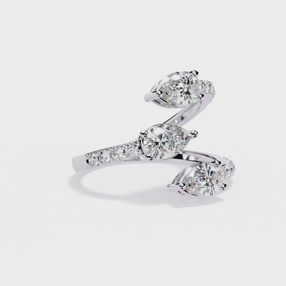 Trinity Bloom Diamonds Ring